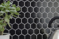 Preview: Mosaik Fliese Keramikmosaik Hexagon schwarz matt 11B-0311