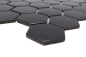 Preview: Mosaik Fliese Keramikmosaik Hexagon schwarz matt 11B-0311
