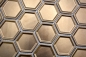 Mobile Preview: Mosaikfliese Keramik Hexagon Bronze Honeycomb 14-09BR