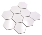Preview: Mosaik Hexagon uni weiß glänzend Keramik Hexagonoptik