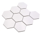 Preview: Mosaico hexagono uni blanco mate ceramica aspecto hexagono