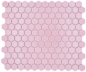 Preview: Keramikmosaik Mosaik Hexagon altrosa glänzend 11H-1111