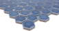 Preview: Keramikmosaik Mosaik Fliese Hexagon Blaugrün Glänzend Fliesenspiegel Mosaikmatte - 11H-0405