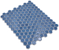 Preview: Keramikmosaik Mosaik Fliese Hexagon Blaugrün Glänzend Fliesenspiegel Mosaikmatte - 11H-0405