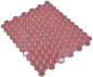 Preview: Piastrella di ceramica a mosaico esagono rosso bordeaux lucido backsplash mosaico mat - 11H-0910