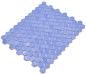 Preview: Mosaik Hexagon uni hellblau glänzend Keramik Hexagonoptik