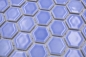 Mobile Preview: Keramikmosaik Mosaik Fliese Hexagon Kornbluem Blau Glänzend Fliesenspiegel Mosaikmatte - 11H-0506