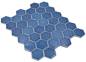 Preview: Mosaique Ceramique Hexagone bleu-vert brillant Carreau de cuisine Carreau de salle de bain - 11H-0504