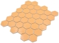 Preview: Mosaico hexagono uni ocre naranja brillante ceramica aspecto hexagono