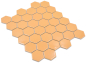Preview: Keramikmosaik Mosaikfliese Hexagon Ockerorange glänzend Fliesenspiegel Küchenfliese Badfliese - 11H-1208