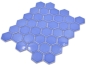 Preview: Mosaico hexagono uni azul claro ceramica brillante aspecto hexagono