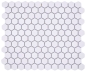 Preview: Keramikmosaik Mosaik Fliese Hexagon Weiß Matt glasiert Rutschsicher R10B Fliesenspiegel Mosaikmatte - 11H-0101-R10