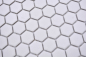 Preview: Keramikmosaik Mosaik Fliese Hexagon Weiß Matt glasiert Rutschsicher R10B Fliesenspiegel Mosaikmatte - 11H-0101-R10