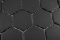 Preview: Ceramic mosaic tile Mosaic mat Hexagon Black Non-slip R10B Tile backsplash Mosaic tile - 11H-0303-R10