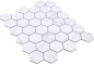 Preview: Mosaik Hexagon CURIO Carrara Optik weiß glänzend Keramik Hexagonoptik