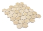 Preview: Mosaique Hexagon CURIO bois beige Ceramique aspect hexagonal mat