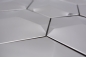 Preview: Mosaik Fliese Edelstahl Silber Hexagon 3D Glänzend Wandfliese Küchenrückwand - 129-HXM10SG