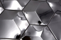 Preview: Mosaik Fliese Edelstahl Silber Hexagon 3D Glänzend Wandfliese Küchenrückwand - 129-HXM10SG