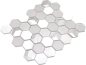 Preview: Mosaik Hexagon Glasmosaik Stein mix 3D weiß Mix Transluzent Hexagonoptik matt
