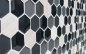 Preview: Mosaique Hexagon Mosaique de verre Pierre mix 3D gris Mix translucide aspect hexagonal mat