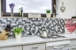 Preview: Mosaique Hexagon Mosaique de verre Pierre mix 3D gris Mix translucide aspect hexagonal mat
