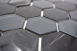 Preview: Mosaik Hexagon Glasmosaik Stein mix 3D schwarz Mix Transluzent Hexagonoptik matt