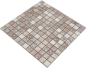 Preview: Mosaikfliesen Keramikmosaik Steinzeug beige-braun matt Retrooptik