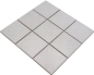 Preview: Mosaik Retrooptik Keramik Steinzeug paris grey glaenzend - 10 Mosaikblaetter