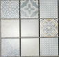 Preview: Jasba Pattern mosaic ceramic stoneware multicolored matt retro look bathroom shower JBPV20