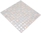 Preview: Mosaico cuadrado ECO mix blanco metalico 3D cristal blanco optico brillante