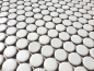 Preview: Pomo mosaico uni blanco ceramica brillante aspecto redondo