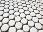 Preview: Pomo mosaico uni blanco mate ceramica look redondo