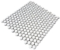Preview: Pomo mosaico uni blanco mate ceramica look redondo