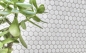 Preview: Knopfmosaik Rundmosaik Loop Penny weiß matt Keramik 10-0111