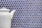 Preview: Button mosaic Round mosaic Loop Penny cobalt blue shiny ceramic 10-0405