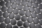 Preview: Keramik Mosaikfliese Knopf Loop Penny Rund uni schwarz matt
