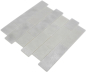 Preview: Tappetino in vetro mosaico Metro wall look composito grigio chiaro Backsplash 68-0139L - Kopie