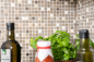 Preview: Mosaico in vetro pietra naturale avorio beige marrone argento backsplash di piastrelle - 91-0214 - Kopie