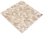 Preview: Mosaico in vetro pietra naturale avorio beige marrone argento backsplash di piastrelle - 91-0214 - Kopie