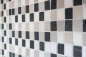 Preview: Mosaico cuadrado mezcla de marmol Botticino Gris Nero beige gris negro mate
