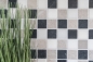 Preview: Mosaico cuadrado mezcla de marmol Botticino Gris Nero beige gris negro mate