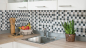 Preview: Mosaico cuadrado mezcla de marmol Botticino Gris Nero beige gris negro mate