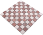 Preview: Mosaik Marmor mix creme beige rot matt - 10 Mosaikblaetter