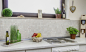 Preview: Mosaico cuadrado uni rayas gris marmol gris mate