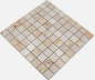 Preview: Mosaico de marmol Mosaico de piedra natural crema dorado textura pulida 42-32-2807