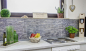Preview: Mosaique Brick uni Nero Marquina Marbre aspect maconnerie noir mat
