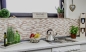 Preview: Mosaik Brick mix RossoCream Marmor Mauerverbandoptik beige rot matt