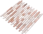Preview: Mosaik Brick mix RossoCream Marmor Mauerverbandoptik beige rot matt