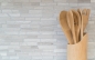 Preview: Mosaique Brick Marbre gris uni bandes aspect maconnerie mat