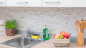 Preview: Mosaique Brick Marbre gris uni bandes aspect maconnerie mat